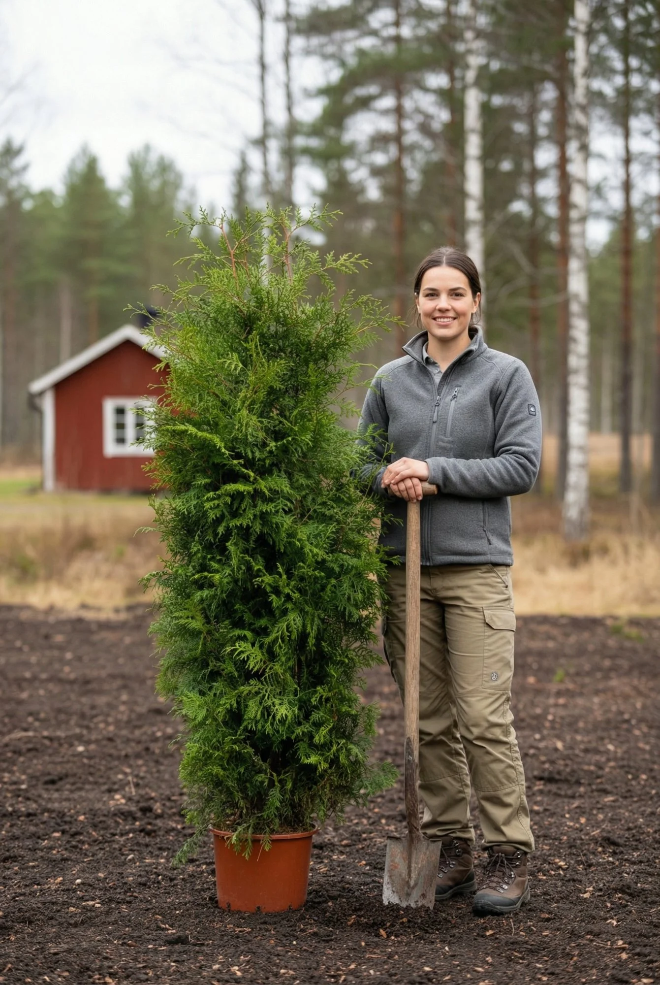 Kartiotuija aita Genius Paketti Ruukku 120-160cm - Tarjoaa välittömän yksityisyyden