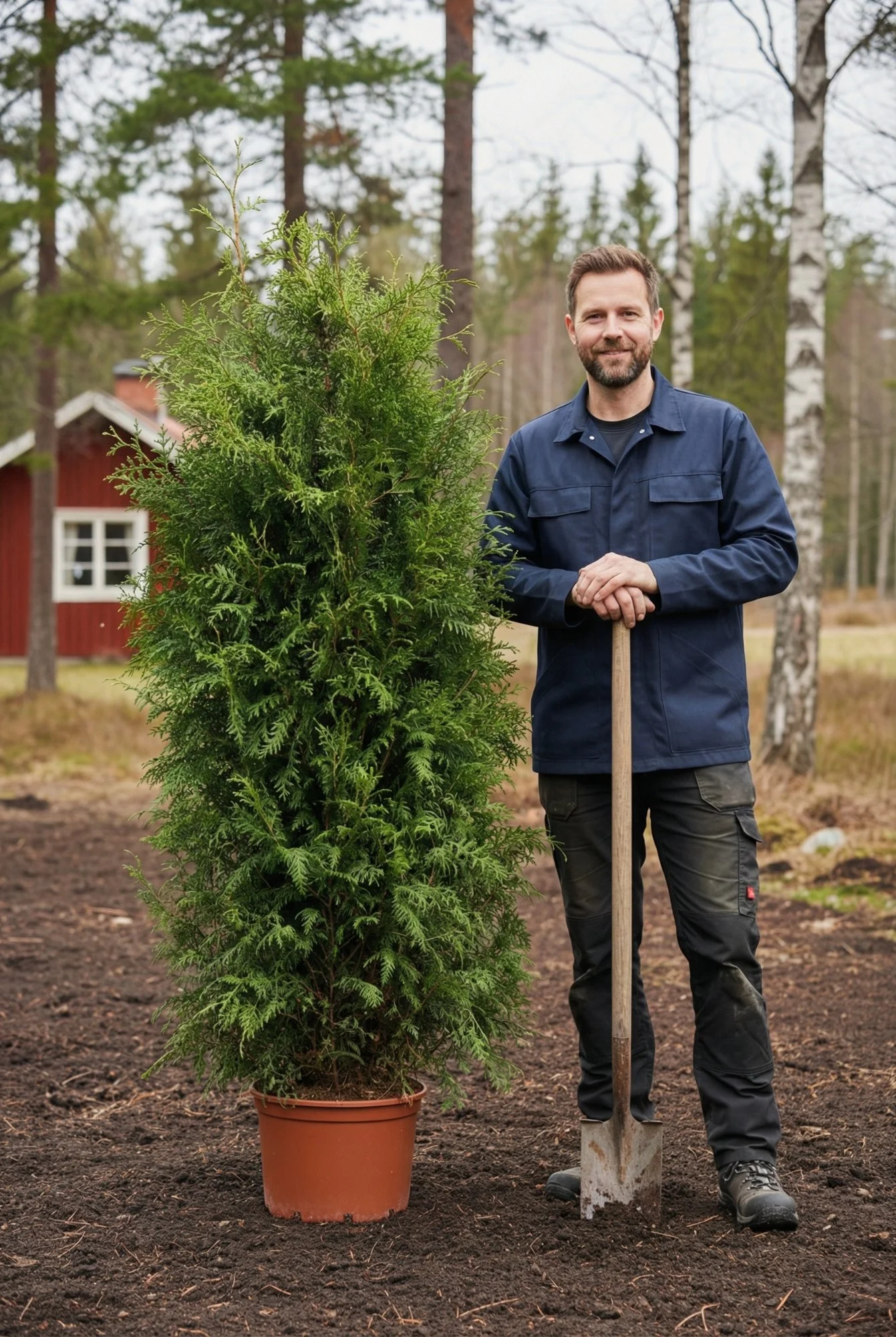 Kartiotuija aita Genius Paketti Ruukku 160-200cm - Tarjoaa välittömän yksityisyyden
